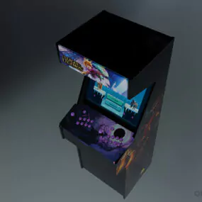 Old Arcade Game Machine 3d model