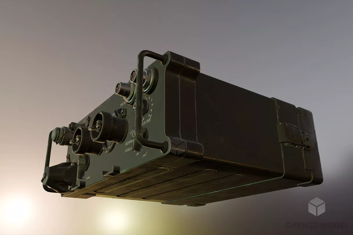 Radio Box With Audio Speaker 3d model