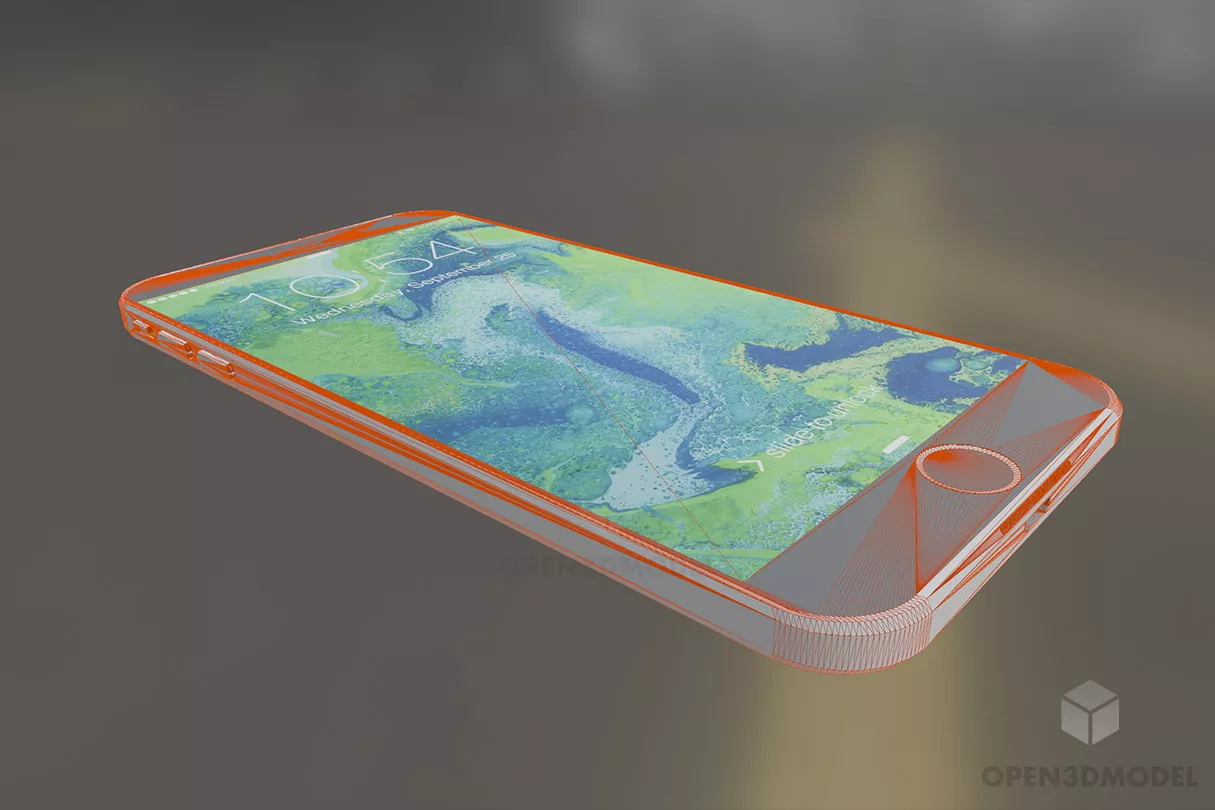 Apple Iphone 7 Lowpoly 3d model 2