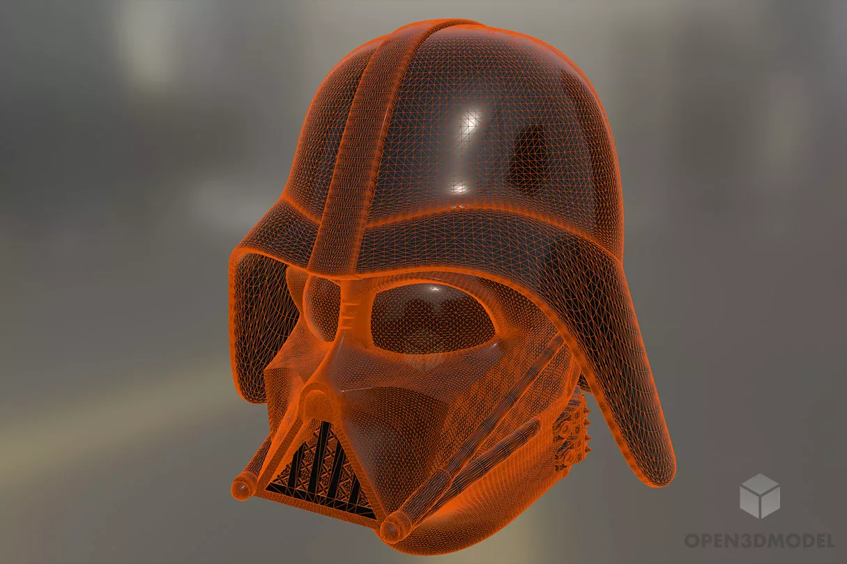 Darth Vader Warrior Helmet 3d model 2