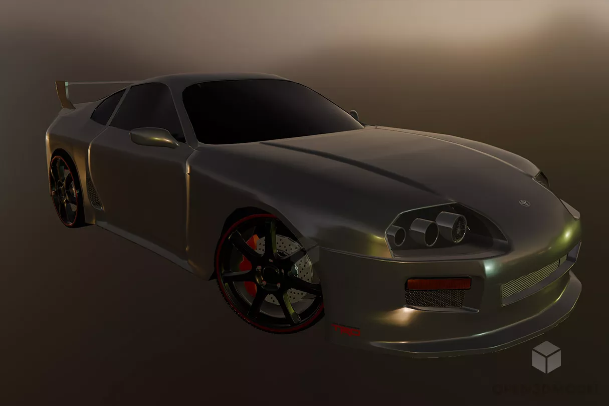 Toyota Supra Sports Car Free 3d Model - .fbx, .obj - Open3dmodel