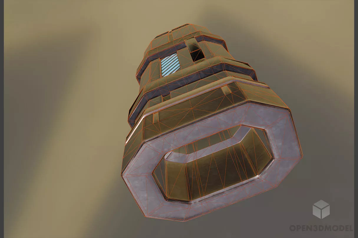 Game Energy Gun Weapon 3d model 2