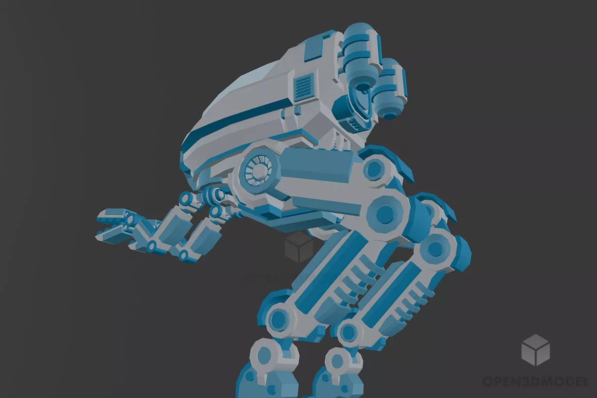 Mech Robot Walker Free 3d Model - .Blend, .C4d, .Dae, .Fbx, .Max ...