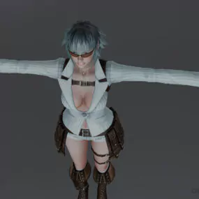 Beauty Fashion Lady Girl Character 3d model