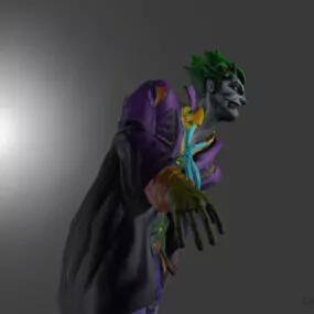 Cartoon Joker Character 3d model