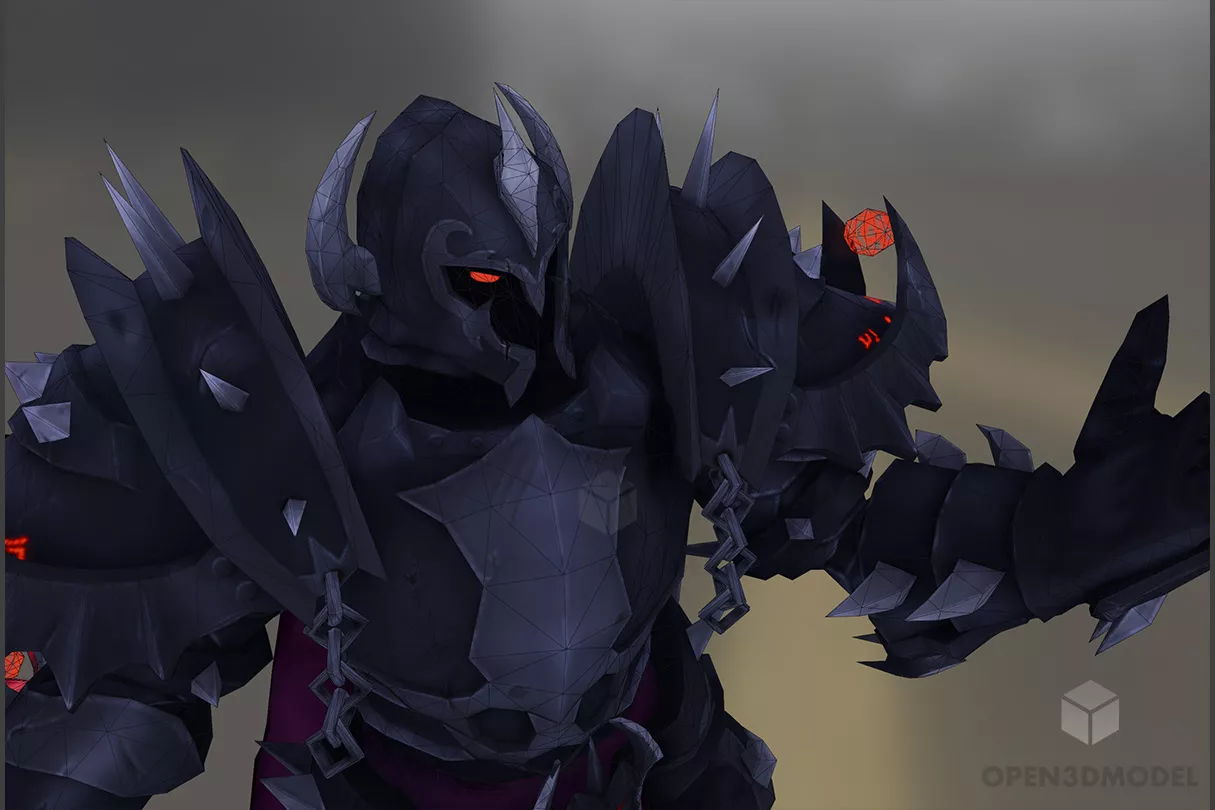 Monster With Weapon Warrior Character 3d model 2