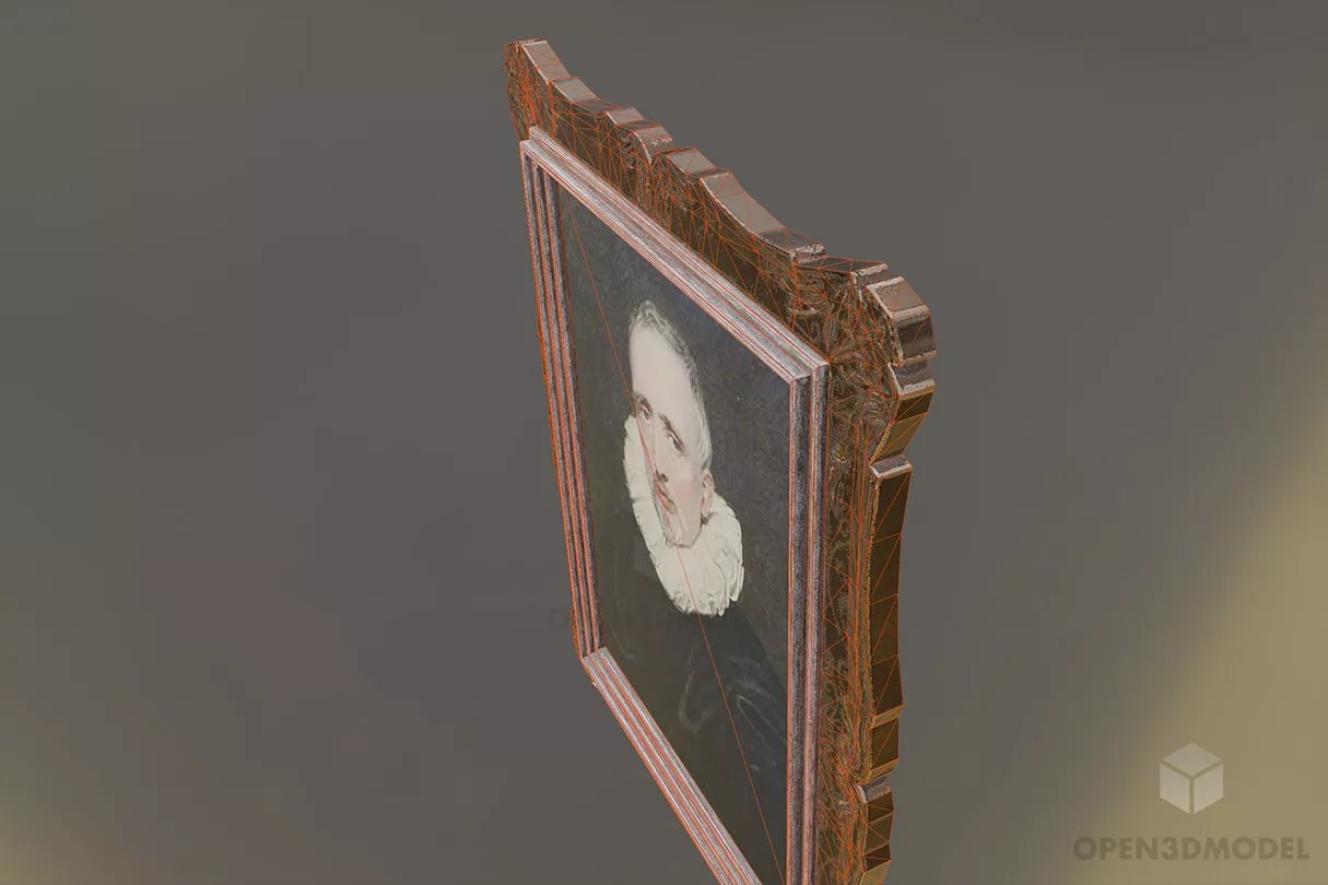 Medieval Picture Frame 3d model 2
