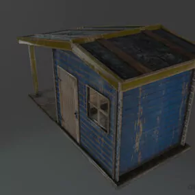 Rustic Shed House Building 3d model