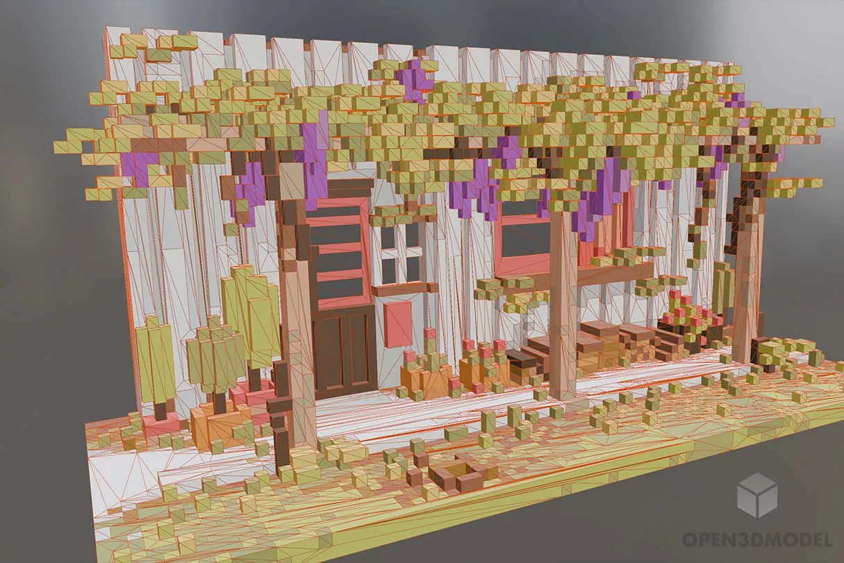 Vines Plant Lowpoly 3d model 2