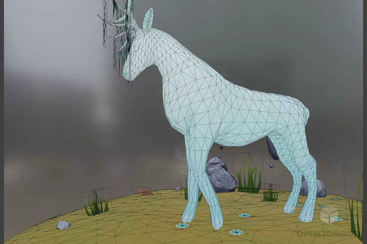 Ghost Deer Stag 3d model 2