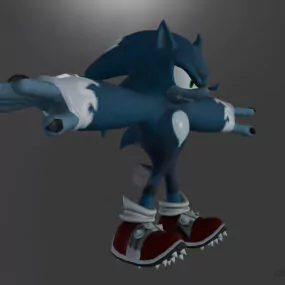 Cartoon Sonic 3d model