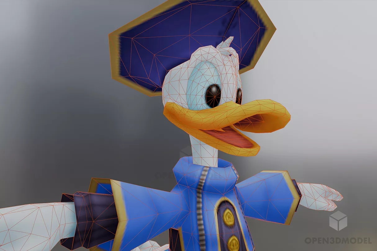 Disney Donald Duck Animal 3d model 2