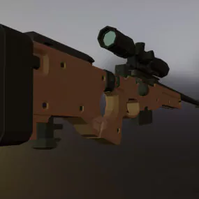 Lowpoly Accuracy Rifle Gun 3d model