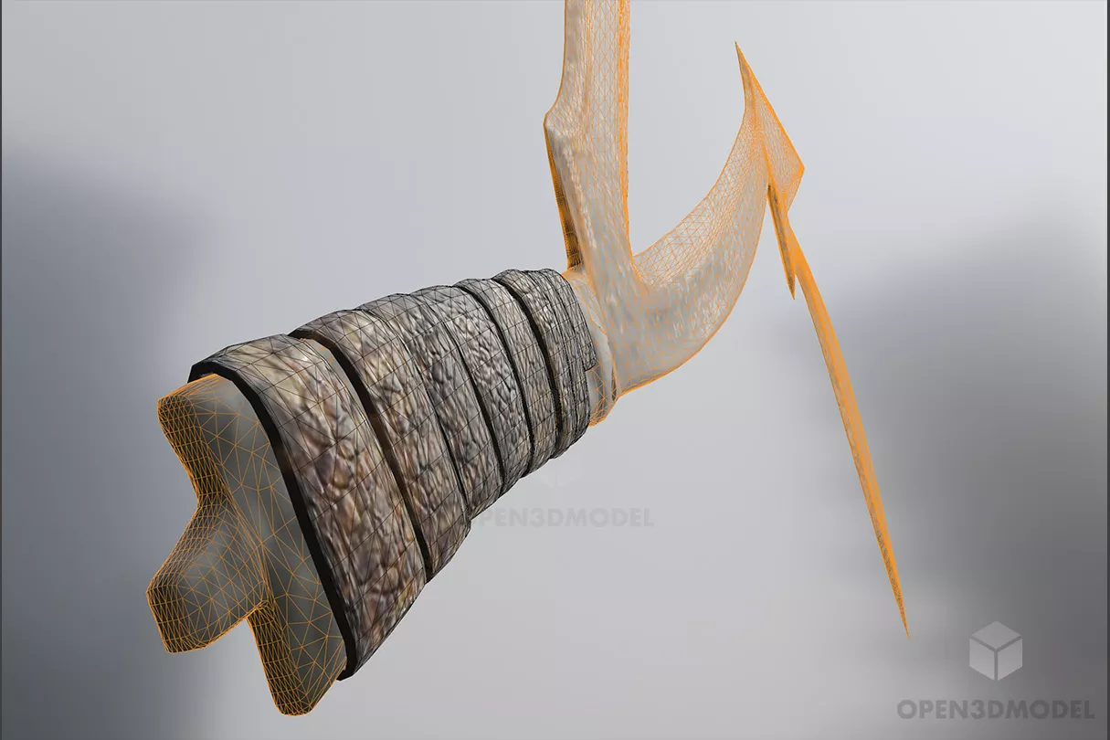 Gaming Throwing Knife 3d model 2