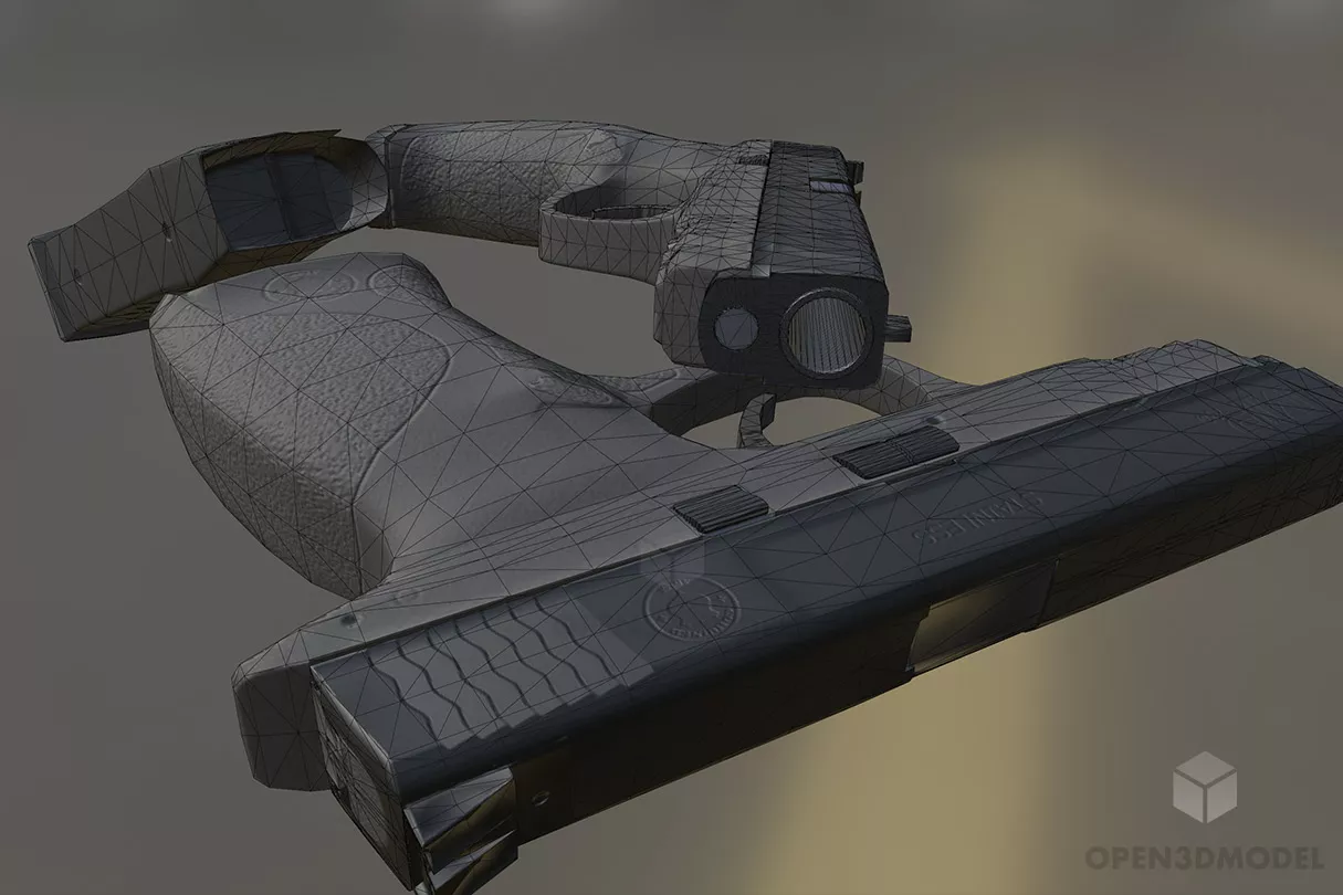 Two Mp40 Guns 3d model 2