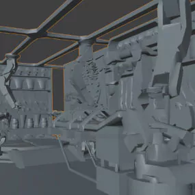 Robot Maker Factory Building 3d model