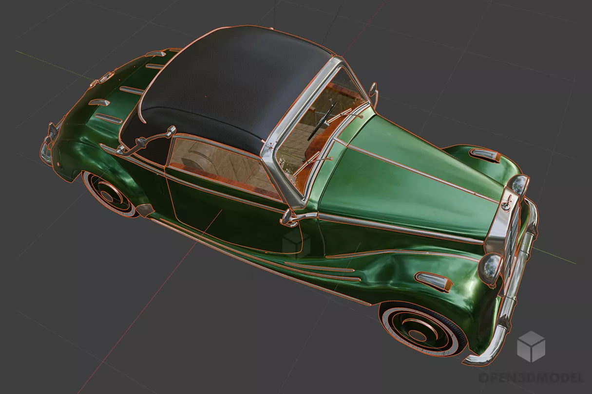 Vintage Mercedes Benz 1930s Free 3d Model - .Fbx - Open3dModel