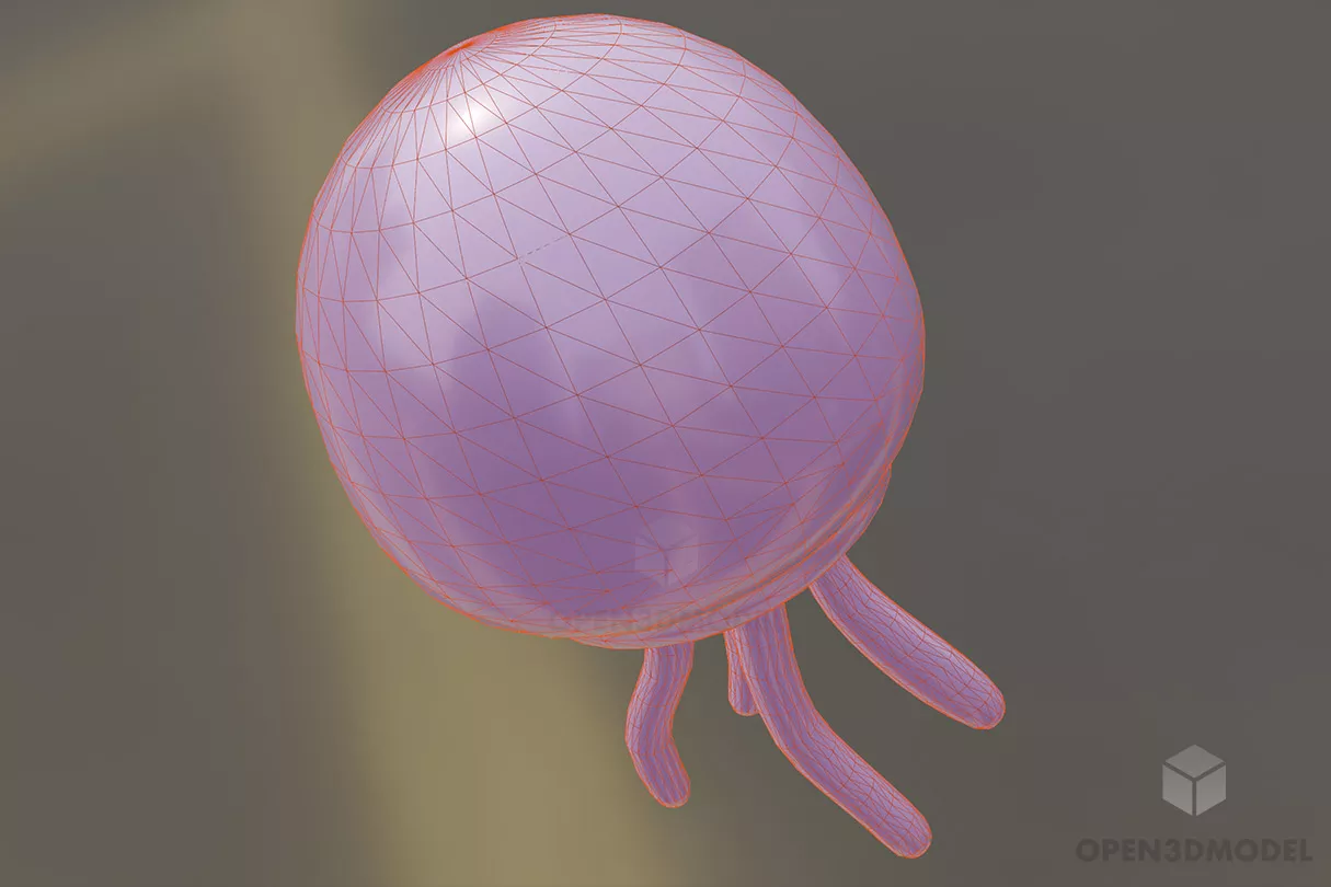 Balloon Jelly Fish 3d model 2