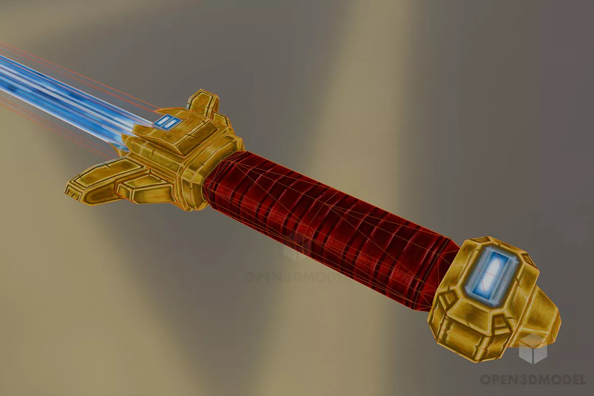 Dragon Light Sword 3d model 2