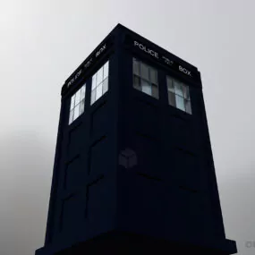 Police Tardis Booth Small Building 3d model