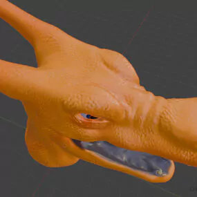 Cartoon Head Dinosaur Animal Sculpt 3d model