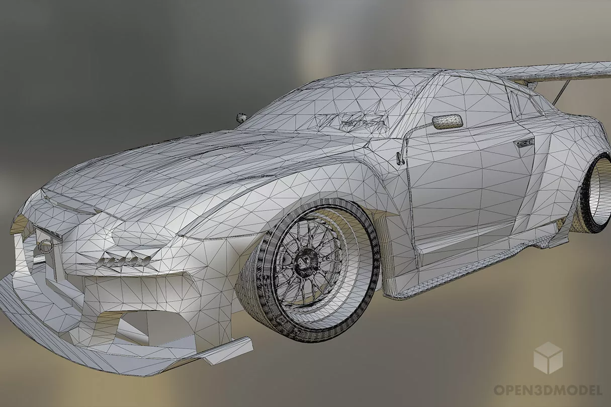 Sports Car Nissan R35 3d model 2