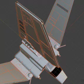 Star Wars Shuttle Four Wings 3d model