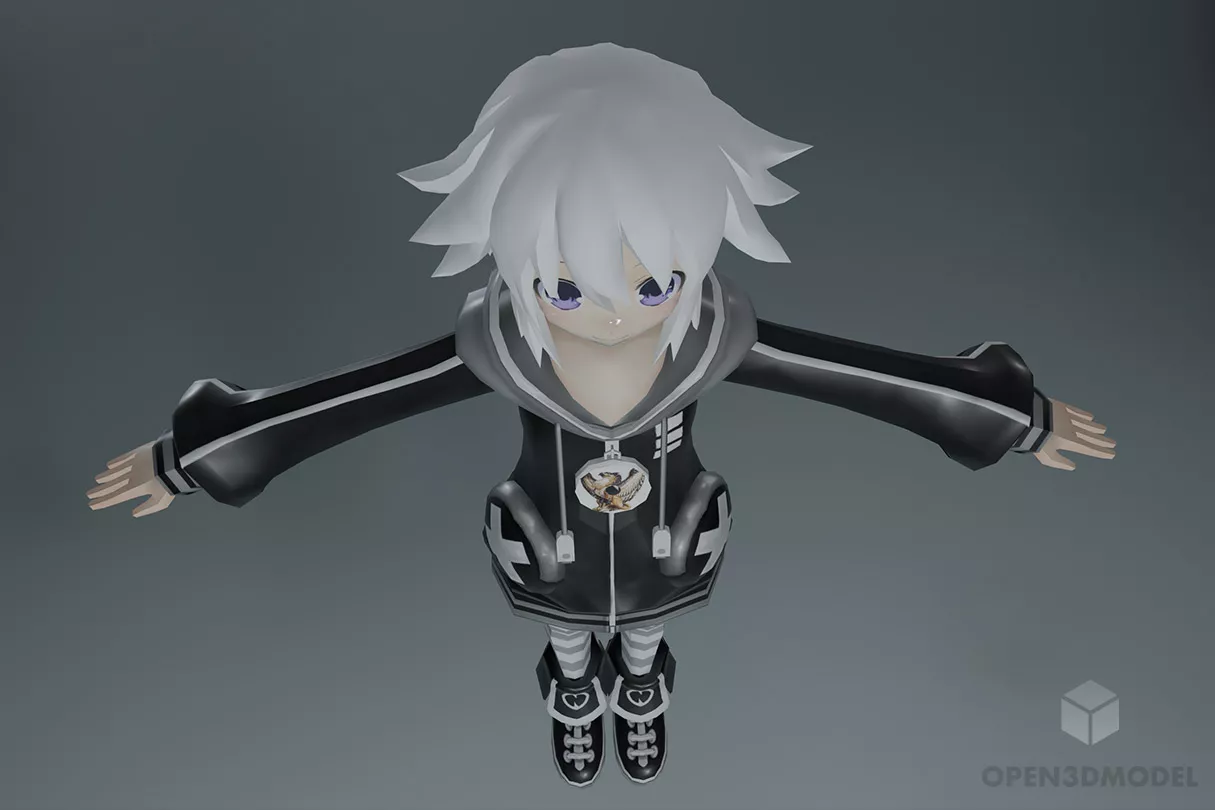Little Girl Standing With Hello Pose 3d model