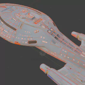 Voyager Ncc Shuttle Spaceship 3d model