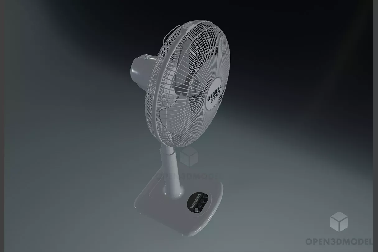 Electric Fan Common Style 3d model Electric Fan Common Style 3d model