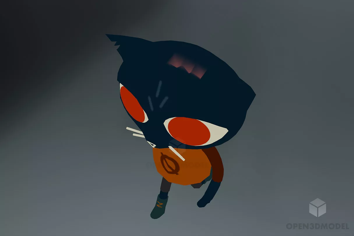 Black Cat Walking Character 3d model Black Cat Walking Character 3d model