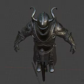 Steel Horn Warrior Character 3d model