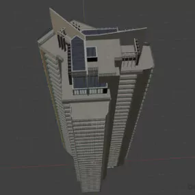 Mixed Use Skyscraper Building 3d model
