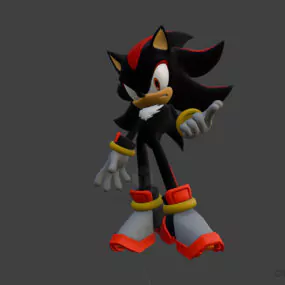 Red Sonic Hedgehog 3d model