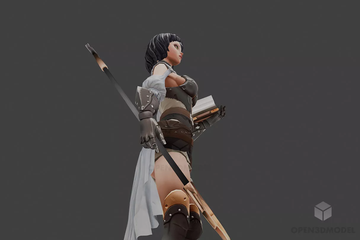 Axe With Wood Handle 3d model