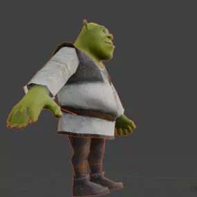 Cartoon Shrek Character 3d model