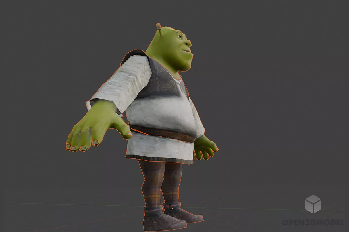 Cartoon Shrek Character Free 3d Model - .Obj - Open3dModel