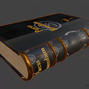 Old Leather Book 3d model