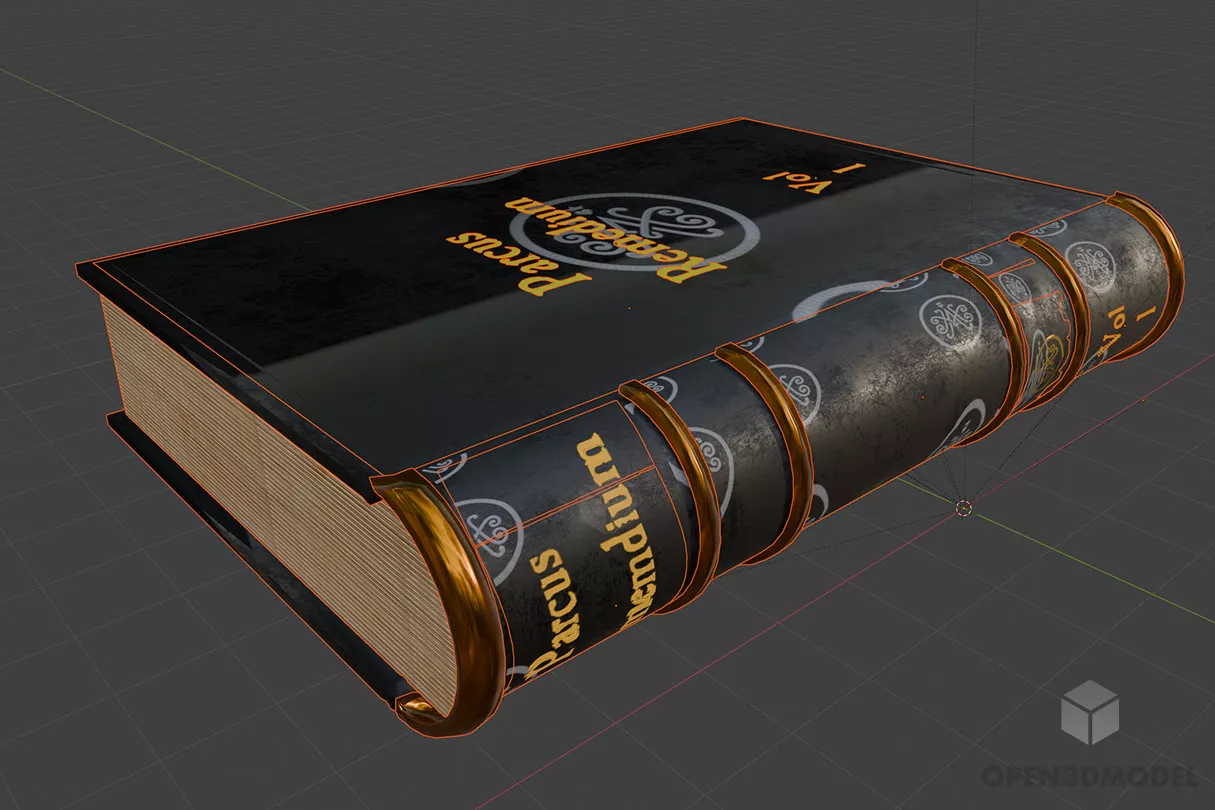 Book Stack Colorful Label 3d model