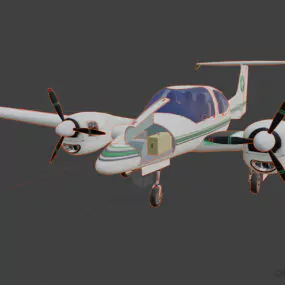 Airplane Vehicle Diamond Da42 3d model
