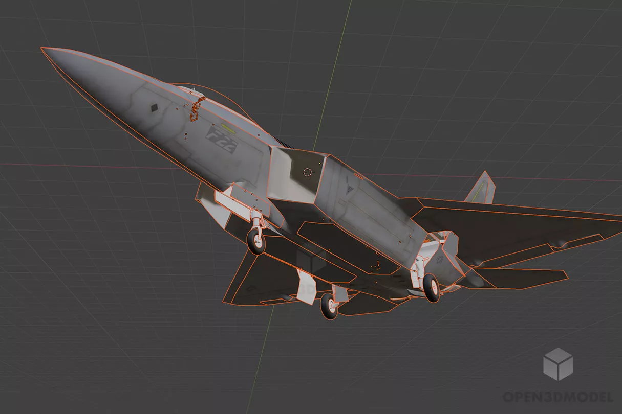 Realistic F22 Fighter Aircraft 3d model Realistic F22 Fighter Aircraft 3d model