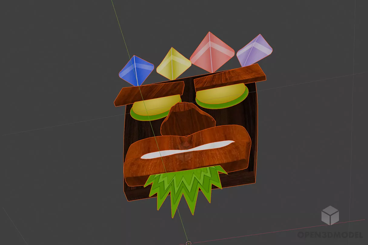 Bandic Mask Cartoon Character 3d model Bandic Mask Cartoon Character 3d model