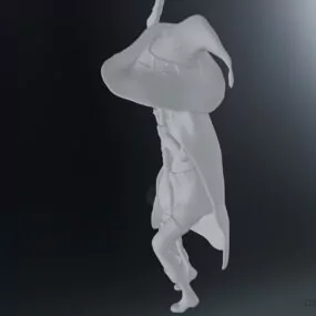 Megumi Witch Girl Character 3d model