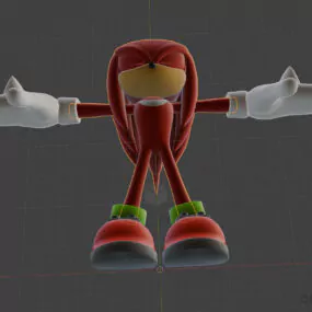 Knuck Cartoon Character 3d model
