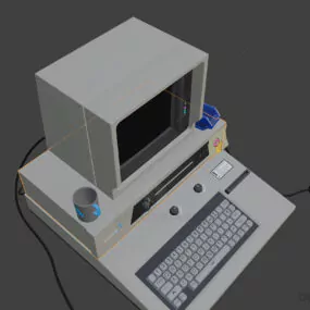 Vintage Computer Terminal Accessories 3d model