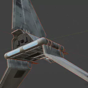 Imperial Futuristic Shuttle Spacecraft 3d model