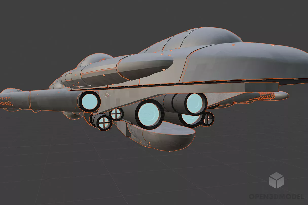 Star Wars Futuristic Steal Shuttle Spacecraft 3d model Star Wars Futuristic Steal Shuttle Spacecraft 3d model