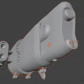 Transport Futuristic Spacecraft 3d model