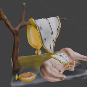 Dali Memory Painting 3d model