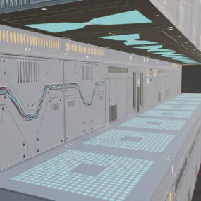 Scifi Corridor Cube Building 3d model